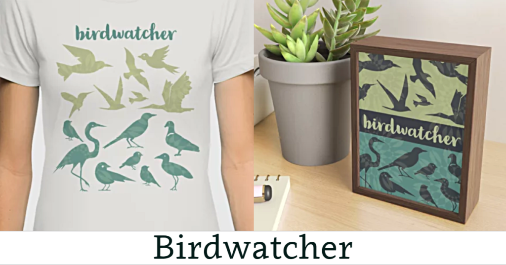 Birdwatcher Tee Shirt & Framed Mini Art Print
