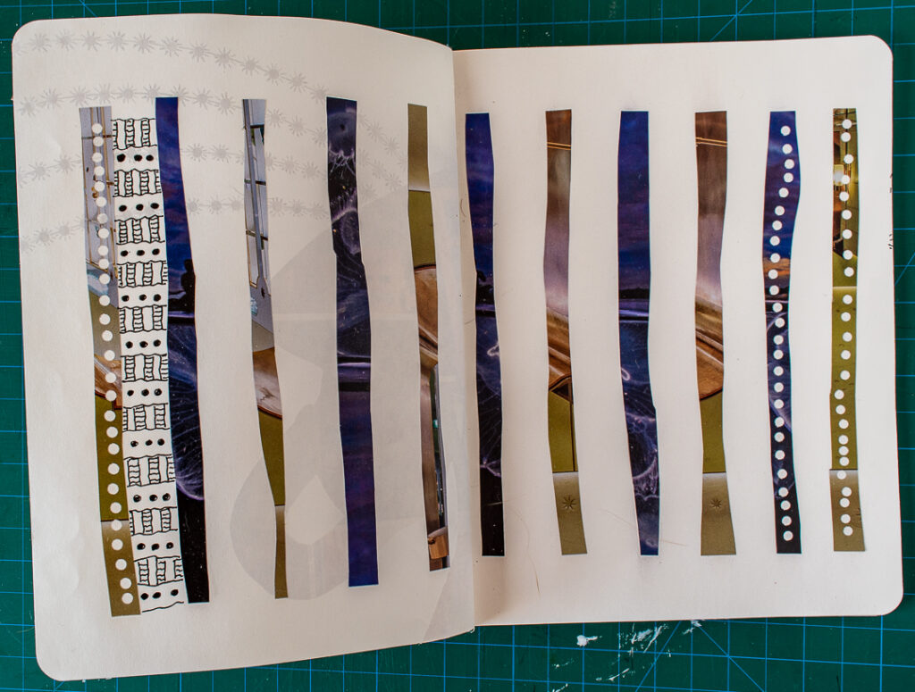 An in progress journal spread