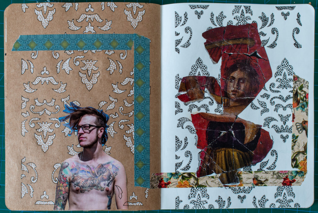 Faces Art Journal Spread