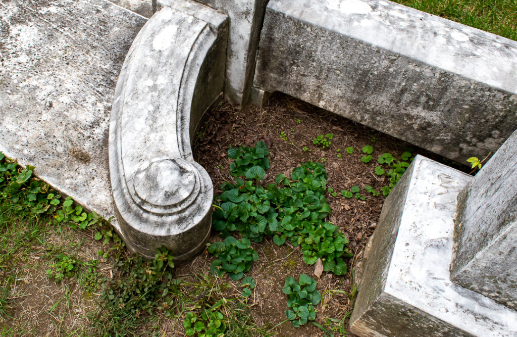 Cemetery plot border