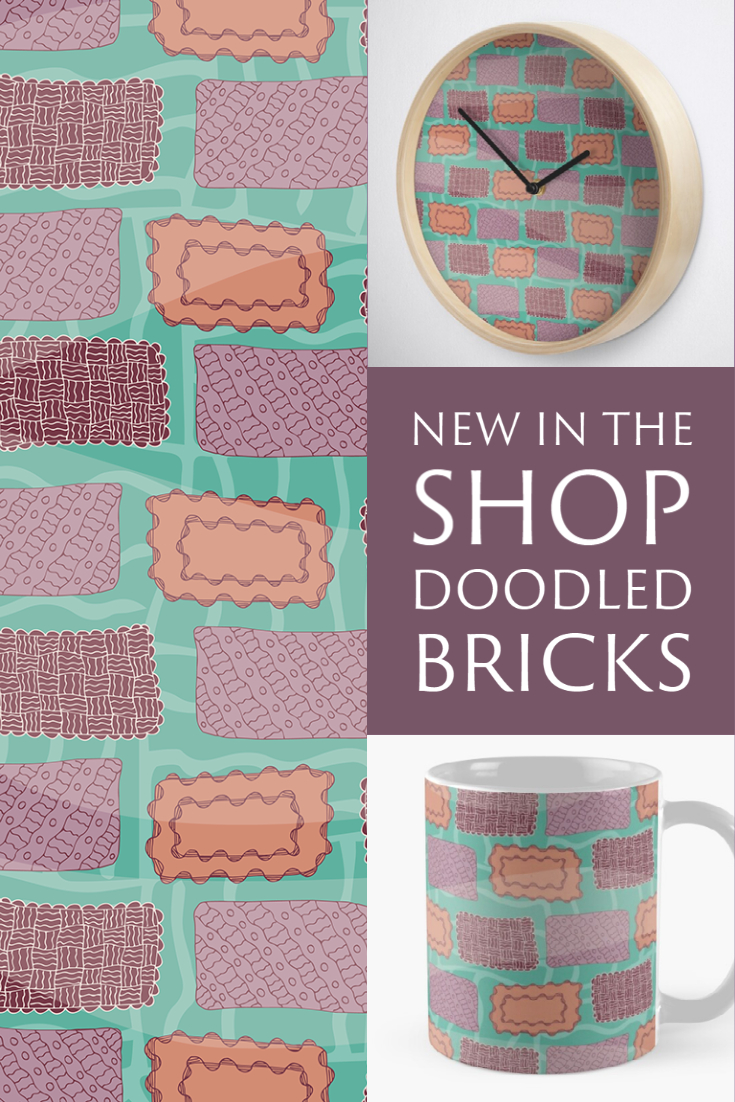 New in the Shop: Whimsical Doodled Bricks