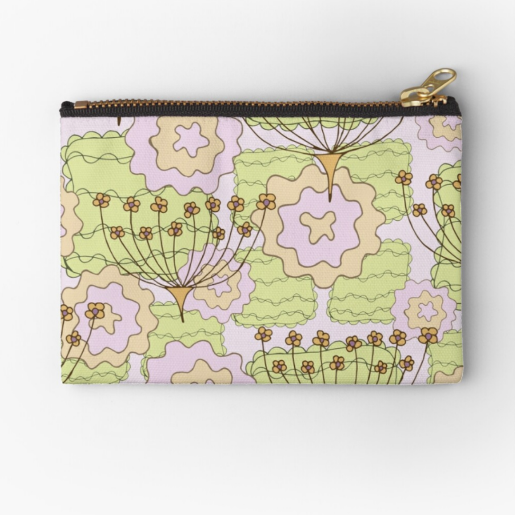 Spring Flowers Zippered Pouch