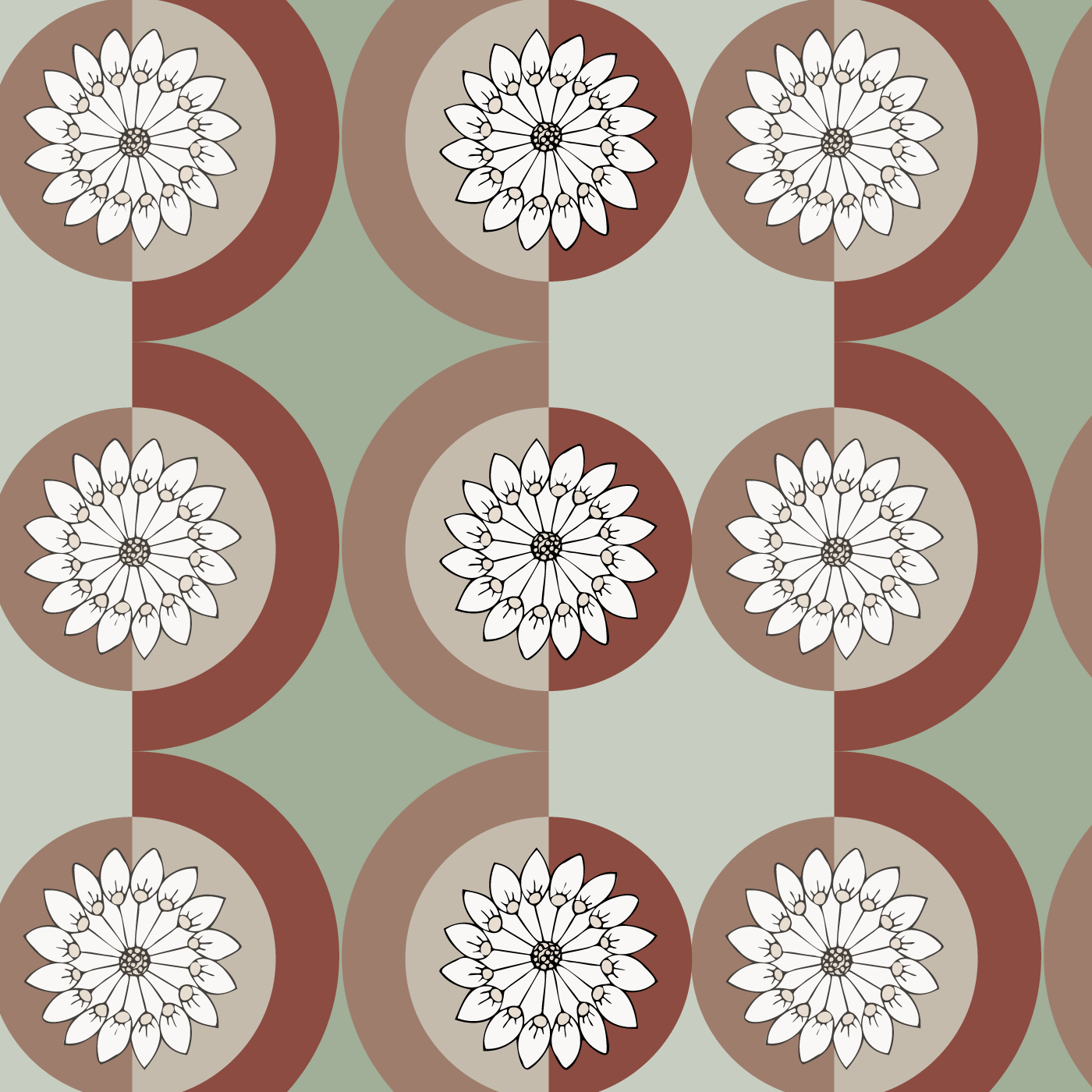Blooming Circles in Earthy Colors