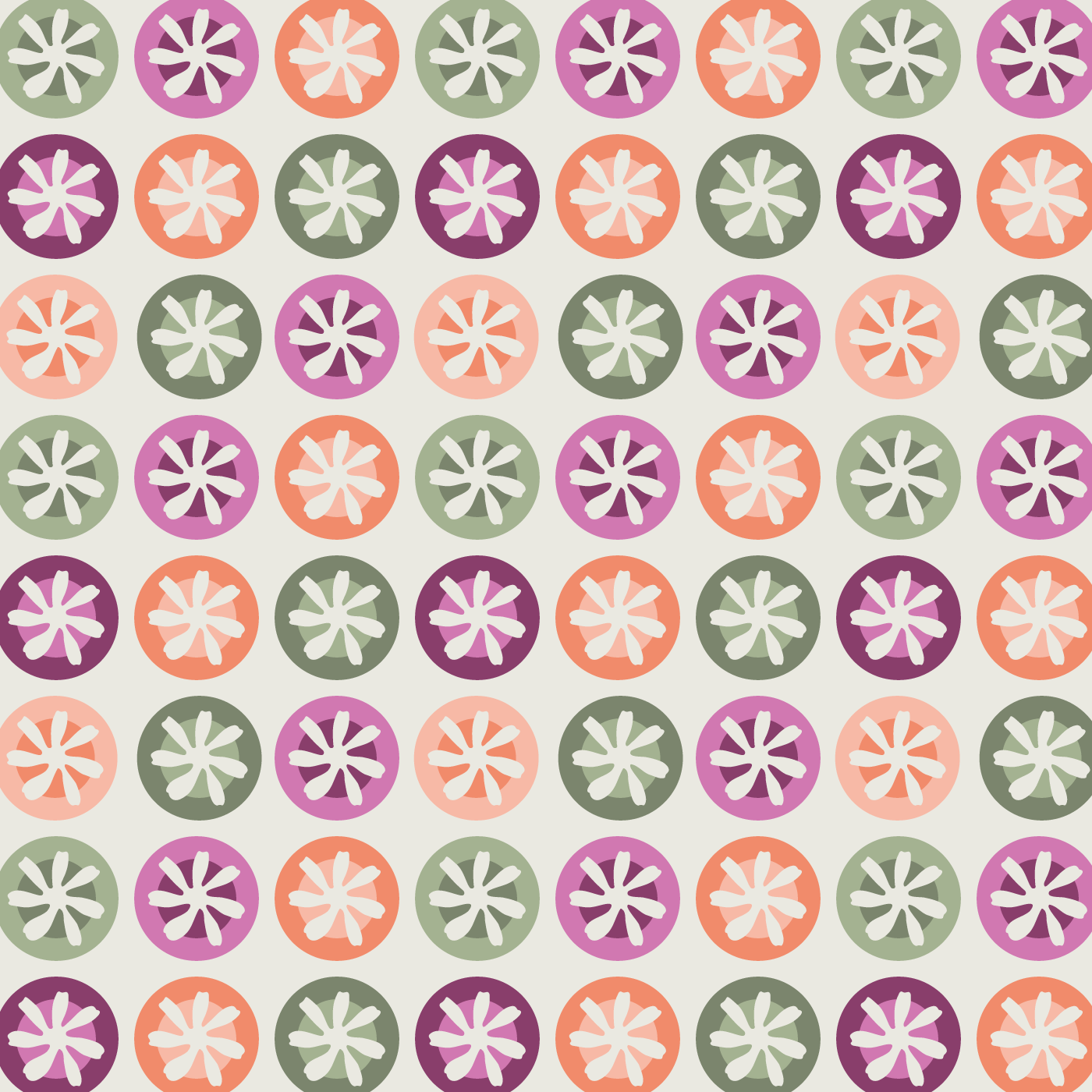 Floral Grid in Garden Colors