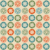 Floral Grid in Woodland Colors