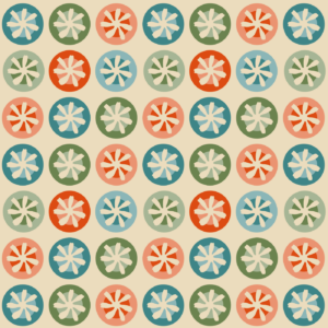 Floral Grid in Woodland Colors