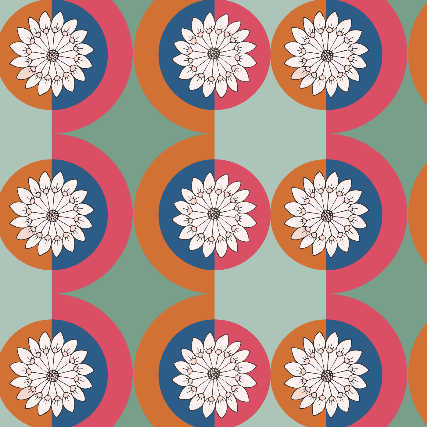 Blooming Circles in Bohemian Colors