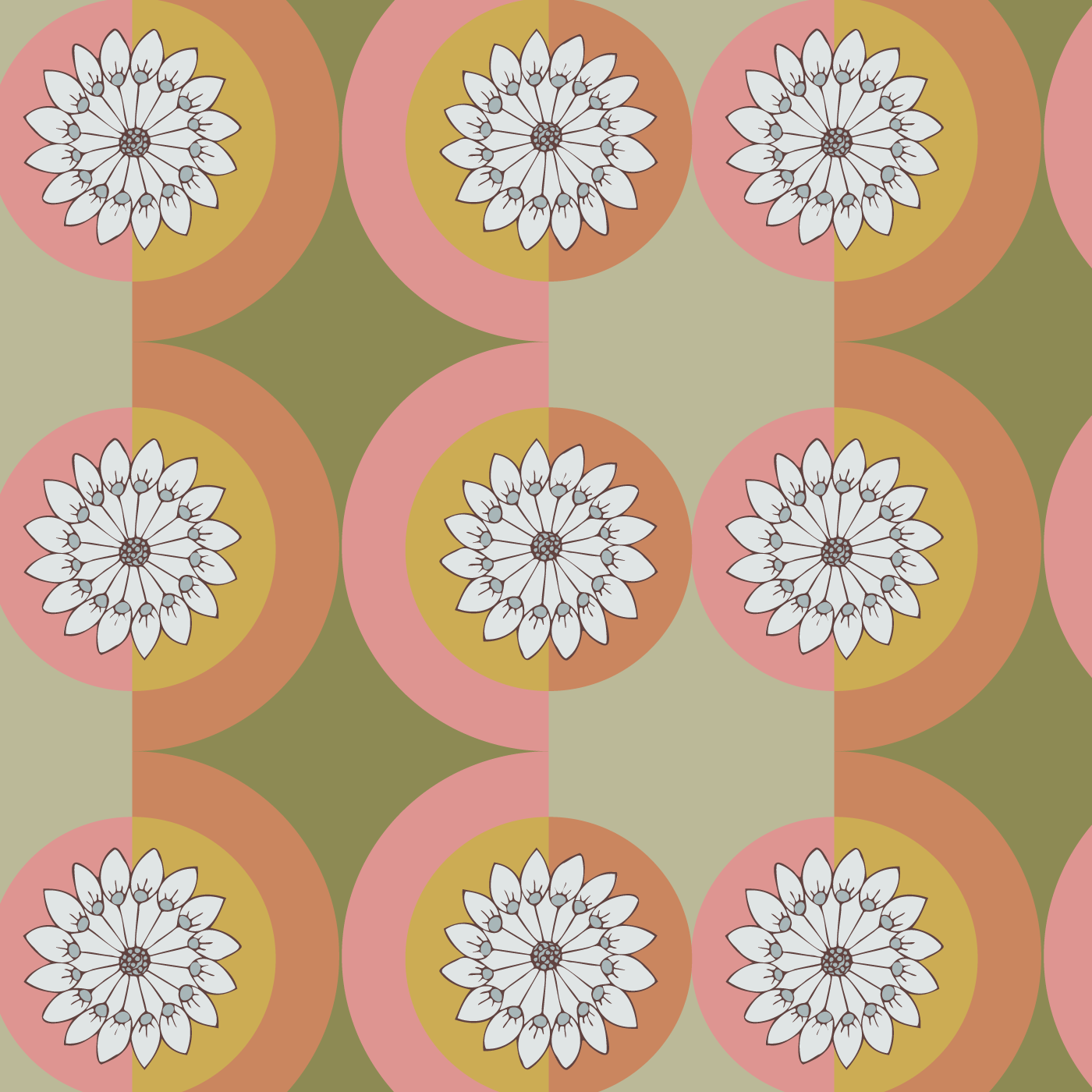 Blooming Circles in Organic Colors