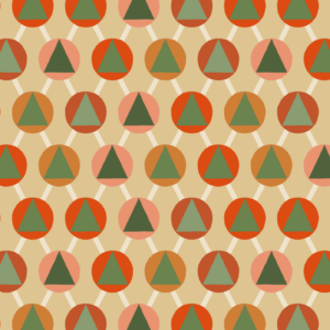 Geometric Christmas Trees in Woodland Colors