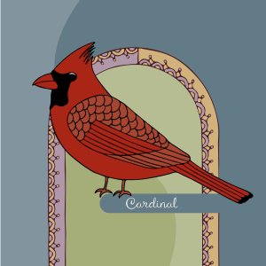 Retro Boho Cardinal Design