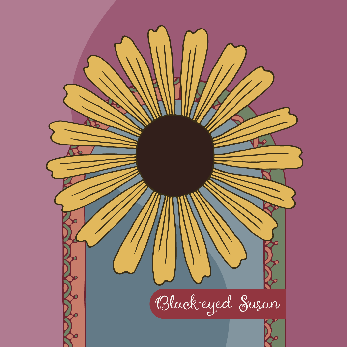 Retro Boho Black-eyed Susan